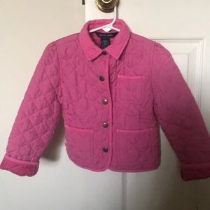 Ralph Lauren size 5 girls quilted pink jacket